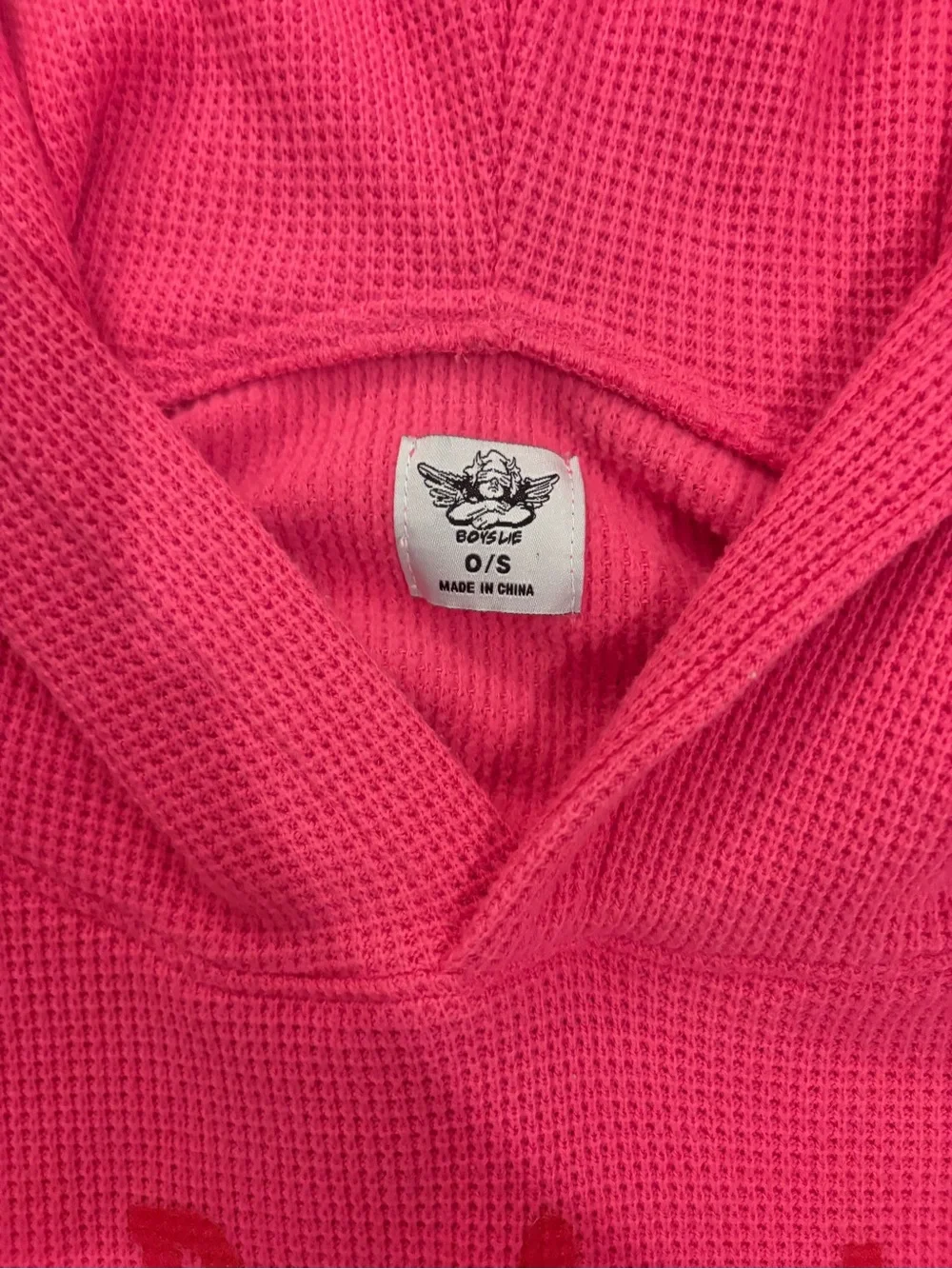 Boys Lie Perfect Match Thermal Hoodie & Flare Pant Set Pink OS/S